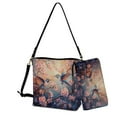 thumbnail image 1 of ZUXONGSY Hummingbird Cherry Blossom Print Crossbody Satchel Bag for Women Bucket Bag Purse Set Large Bucket Handbag with Leather Wallet, 1 of 4