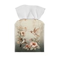 thumbnail image 1 of ZUXONGSY Hummingbird Floral Square Tissue Box Cover 2 Pack PU Leather Tissue Box Holder Decorative Tissue Organizer Waterproof Tissue Cover Bathroom Accessories Decoration, 1 of 7