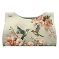 thumbnail image 1 of ZUXONGSY Hummingbird Floral Tissue Box Cover Modern PU Leather Tissue Holder with Buttons Rectangle Stylish Tissue Box Cover Easy to Install Facial Napkin Box Holders Home Decor, 1 of 7