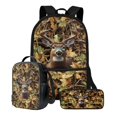 thumbnail image 1 of ZUXONGSY Hunting Forest Elk Print Kids Backpack with Small Lunch Tote Bag & Pencil Case Zipper Closure Girls Boys Teens Shoulder Bookbag Rucksacks with Zipper Pocket, Set of 3, 1 of 6