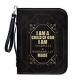 thumbnail image 1 of ZUXONGSY I am a Child of God Print PU Leather Bible Cover for Women Men Large Bible Cover Bag Lightweight Scripture Bag with Detachable Wristlet Strap Journal Case for Church, XL, 1 of 7