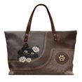 thumbnail image 1 of ZUXONGSY Leather Daisy Cat Print Tote Handbag for Women Portable Handle Handbag Casual Top Handle Satchel with Inner Pocket for Tours Daily Use, 1 of 6