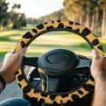 thumbnail image 1 of ZUXONGSY Leopard Print Golf Cart Steering Wheel Covers Car Interior Decor Protector Sweat-Absorbent Club Car Steering Wheel Cover Comfortable Auto Accessories Universal Fit 13-14 Inch Car, 1 of 7