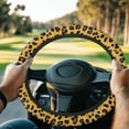 thumbnail image 1 of ZUXONGSY Leopard Print Golf Cart Steering Wheel Covers Universal Car Wheel Cover Machine Washable Steering Wheel Dust Cover Warm in Winter Cool in Summer Auto Accessories for Club Car Golf Cart, 1 of 7