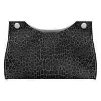 ZUXONGSY Leopard Print Tissue Box Cover Rectangle Modern PU Leather Tissue Holder with Snap Button Fashion Tissue Cube Box Cover Easy to Install Napkin Tissue Box Home Decor