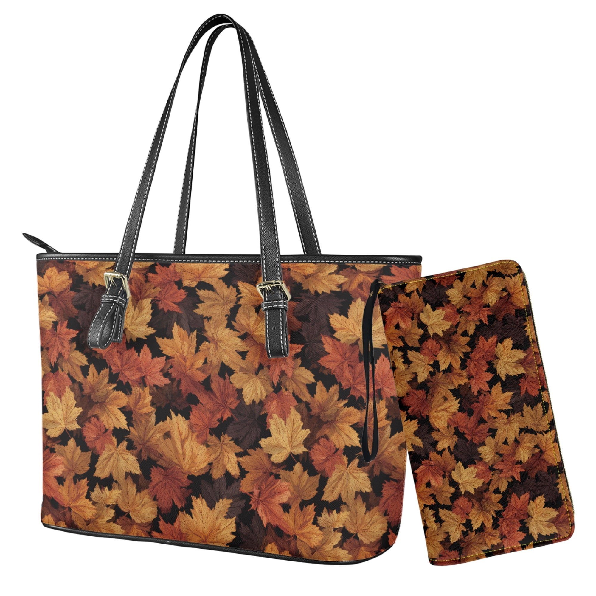 バッグ maple ZUXONGSY Maple Leaf Print PU Leather Hobo Shoulder Bag for Women