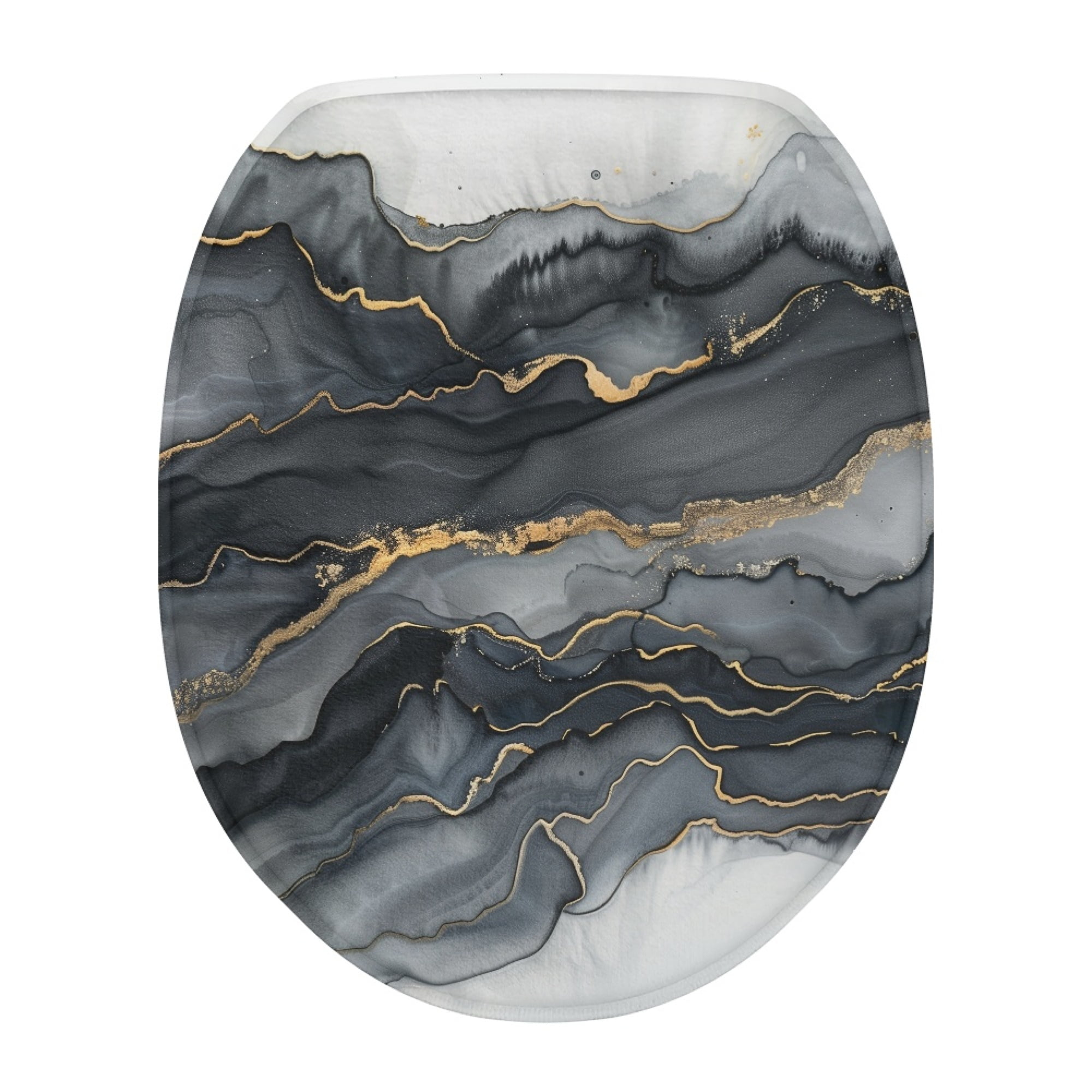 ZUXONGSY Marble Print Flannel Toilet Cover Elongated Toilet Cover ...