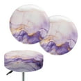 thumbnail image 1 of ZUXONGSY Marble Print Stool Covers Cushion Set of 2 Piece Size S Round Stool Cover Elastic Stool Cushion Cover 12"-14" Round Protective Cover Easy to Install for Bar Restaurant Office, 1 of 6