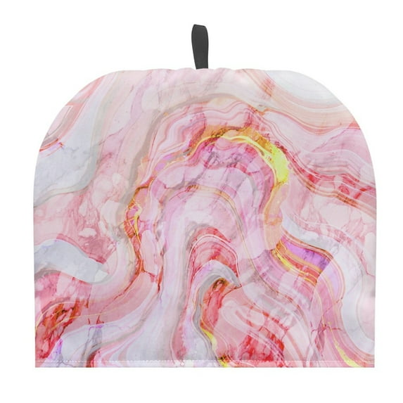 ZUXONGSY Marble Print Tea Cozies for Teapot with Hanging Ring Anti-Dust Polyester Canvas Teapot Cover Fit Tea Breakfast Warmer Cover Easy to Clean Teapot Cozy 12.9 x 10.4 Inches