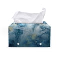 thumbnail image 1 of ZUXONGSY Marble Print Tissue Box Covers PU Leather Rectangular Tissue Box Holder with Buttons Decorative Tissue Organizer Easy to Install Leather Tissue Cover for Car Home Bathroom, 1 of 7
