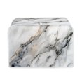 thumbnail image 1 of ZUXONGSY Marble Print Toaster Cover 2 Slice Kitchen Small Appliance Cover with Hook White Dust and Fingerprint Protection Wide Slot Bread Maker Cover for Women Gift, 1 of 7
