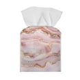 thumbnail image 1 of ZUXONGSY Marble Stripes Square Tissue Box Cover 2 Pieces PU Leather Tissue Box Holder Decorative Tissue Box Cover Replacement PU Leather Tissue Box Gifts to Friends Family, 1 of 7