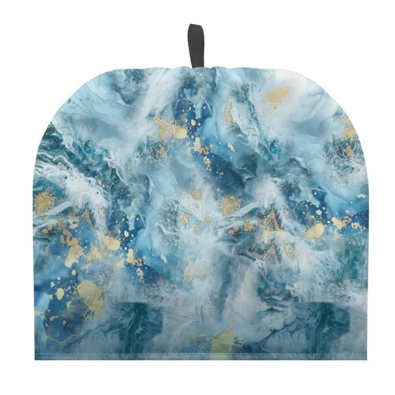 ZUXONGSY Marble Stripes Tea Cozies Covers Tea Pot Cover with Hanging Ring Anti-Dust Polyester Canvas Teapot Cover Insulation and Keep Tea Warm Teapot Cover Cozy for Gifts