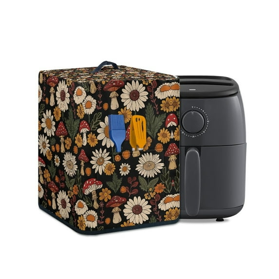 ZUXONGSY Mushroom Daisy Air Fryer Cover Pressure Cooker Dust Cover with Top Handle And Pockets Exquisite Instant Pot Pressure Cooker Cover Accessories Easy to Clean for Women Wife Gifts