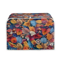 ZUXONGSY Mushroom Maple Leaf Toster Cover 2 Slice Kitchen Small Appliance Cover Bread Toaster Wide Slot with A Hook Dust Protection Bread Machine Protector for Kitchen Fall Decor