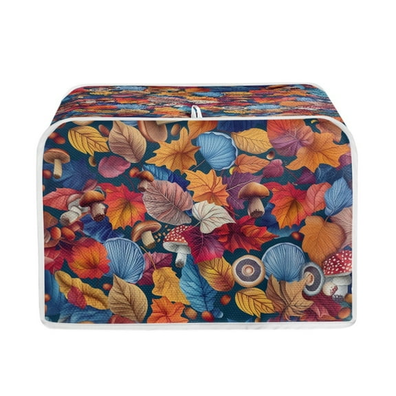 ZUXONGSY Mushroom Maple Leaf Toster Cover 2 Slice Kitchen Small Appliance Cover Bread Toaster Wide Slot with A Hook Dust Protection Bread Machine Protector for Kitchen Fall Decor