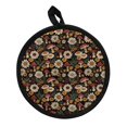 thumbnail image 1 of ZUXONGSY Mushroom Pot Holder Daisy Round Oven Gloves and Potholder in One Heat Resistant Microwave Gloves with Hanging Loop Kitchen Cooking Baking Grillng Supplies for Seniors, 1 of 7