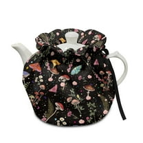 ZUXONGSY Mushroom Tea Cozy for Teapot Personalized Insulated Kettle Cover with Elastic Band Drawstring Kitchen Tea Pots Dust Lid Not Easy to Pilling for Home Kitchen Table Decor