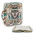 thumbnail image 1 of ZUXONGSY Navajo Aztec Wolf Print Bible Cover for Women Quilted Bible Carrier Large ChuZU Bag with Multiple Pockets Carrying Book Case for Essentials, 1 of 7