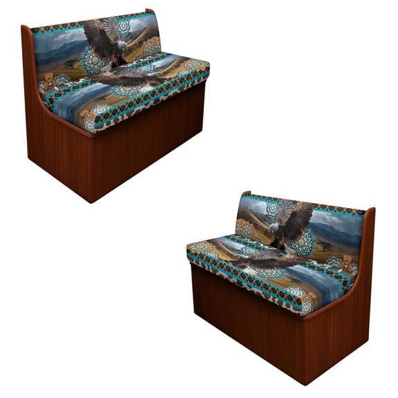 ZUXONGSY Navajo Eagle Ethnic Tribel Print 4 Pcs RV Dinette Cushion Covers Non-Slip Camper Seat Covers Dinette Booth Stretch Sofa Furniture Protector Sofa Slipover for Travel Trailer Couch