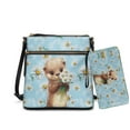 thumbnail image 1 of ZUXONGSY Otter Daisy Flower Print Women's PU Leather Crossbody Hobo Bag & Wallet Set, Adjustable Strap Satchel Purse with Multi-Pockets for Everyday Use, 1 of 5