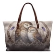 thumbnail image 1 of ZUXONGSY Owl Print Versatile Pu Leather Weekender Bag, Lightweight Travel Tote with Multiple Compartments for Weekend Trips, 1 of 6