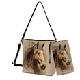 thumbnail image 1 of ZUXONGSY Painted Horse Print Crossbody Handbag with Leather Wallet for Women Lady Multipurpose Shoulder Bag with Leather Wallet Waterproof 2 Pcs Bucket Purse Set for Shopping, 1 of 4