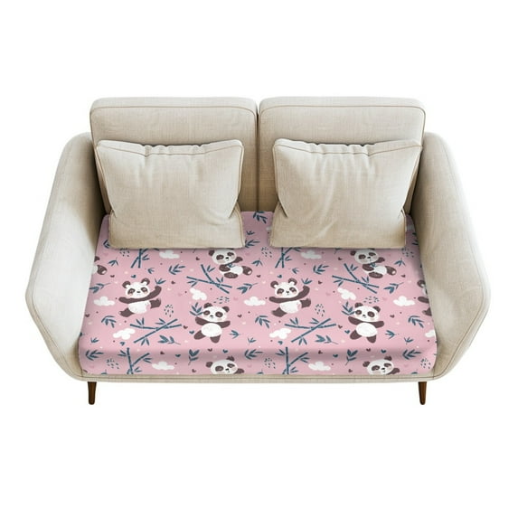 ZUXONGSY Panda Couch Cushion Cover Bamboo Separate Sofa Seat Cushion Cover Lightweight Couch Cushion Covers Dustproof Sofa Seat Slipcovers Decorative Cover Gifts for Kids Girls Size M