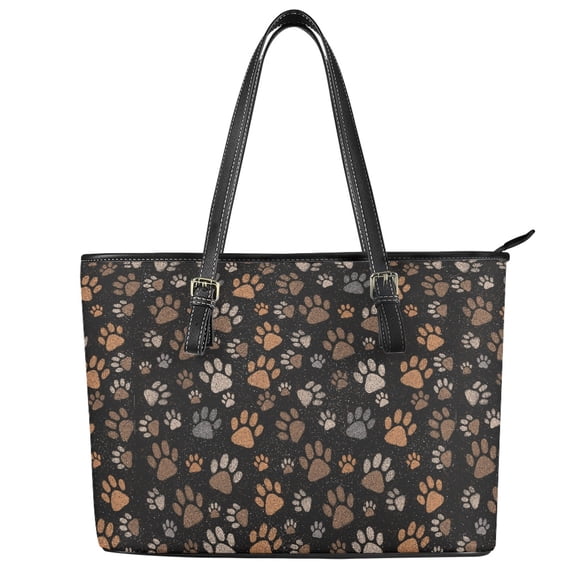 ZUXONGSY Paw Print Handbag for Women Waterproof Work Bag Portable Laptop Tote Bag with Zip Compartments for Shopping Work