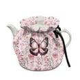 thumbnail image 1 of ZUXONGSY Pink Butterfly Tea Cosy Tea Cosy for Small Teapot with Elastic Band Teapot Protectors Coffee Pot Cover Easy to Install And Washable Personalized Design Gifts, 1 of 6