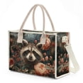 thumbnail image 1 of ZUXONGSY Raccoon Camellia Print Clear Tote Bag for Women, Large PVC Waterproof Handbag, Lightweight & Sturdy, Zipper Closure, Top Handle, Ideal for Travel, Gym, Beach, Work, 1 of 7