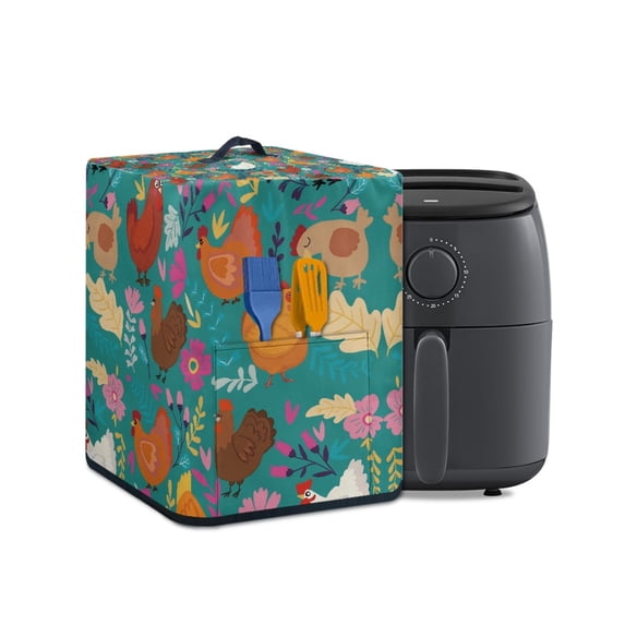 ZUXONGSY Rooster Air Fryer Cover Small Appliance Covers Protector Fit 5 6 Qt with Bottom Edge Rice Cooker and Air Fryer Insulated Protective Cover Easy to Clean for Kitchen Decor