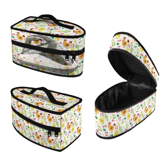 ZUXONGSY Rooster Chicken Print Steam Iron Case Portable Iron Storage Holder Handheld Travel Steamer Bag with Handle Lightweight Travel Bag Iron Accessories, Case Only