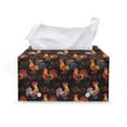 thumbnail image 1 of ZUXONGSY Rooster Tissue Box Covers Rectangle PU Leather Rectangular Tissue Box with Buttons Leather Tissue Box Holder Easy to Install Facial Paper Organizer Indoor Decorations, 1 of 7