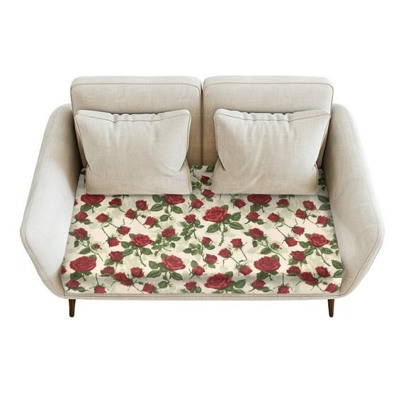 ZUXONGSY Rose Couch Cushion Covers Sofa Seat Cushion Slipcovers Decorative Cover Comfortable Sofa Seat Cushion Covers Contemporary Furniture Protector Gifts for Friends and Family 2 Seater