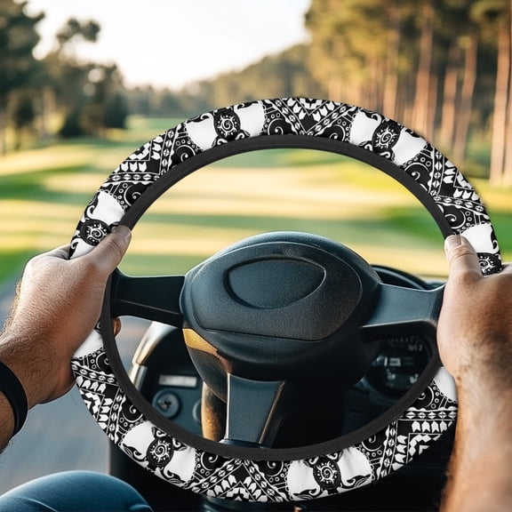 ZUXONGSY Sea Turtle Golf Cart Steering Wheel Covers Golf Cart Steering Wheel Protector Cover Universal Auto Accessories Warm in Winter Cool in Summer Wheel Steering Cover for Club Car Golf Cart