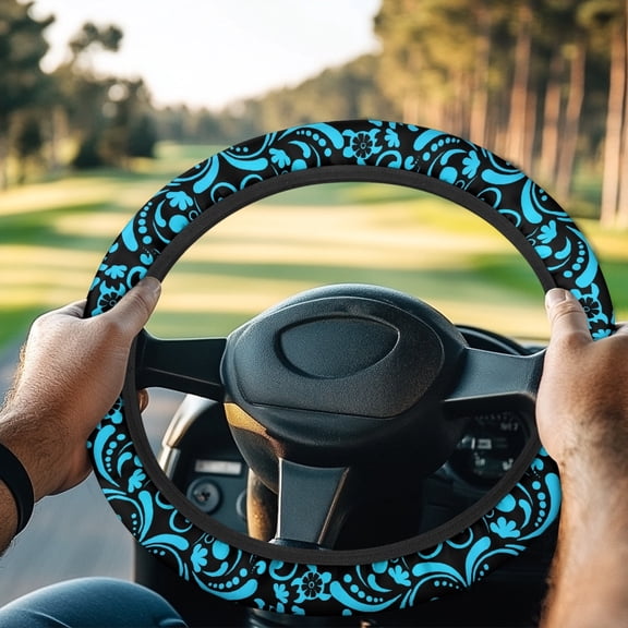 ZUXONGSY Sea Turtle Golf Cart Steering Wheel Covers Universal Car Wheel Cover Sweat-Absorbent Golf Cart Steering Wheel Covers Club Car Protector Cover Fit for Most Golf Cars Club Car