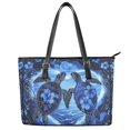 thumbnail image 1 of ZUXONGSY Sea Turtle Hibiscus Print Handbag for Women Portable Top Handle Satchel Waterproof Work Bag with Zip Compartments for Workout Dating, 1 of 6