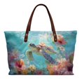 thumbnail image 1 of ZUXONGSY Sea Turtle Hibiscus Print Tote Handbag for Women Waterproof Handle Handbag Portable Work Bag with Inner Pocket for Daily Use Business, 1 of 6