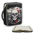 thumbnail image 1 of ZUXONGSY Skull Moon Flower Print Bible Case for Women Portable Bible Protector Large Handbag with Pen Slots Journal Case for Daily Use, 1 of 7