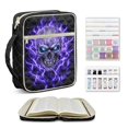 thumbnail image 1 of ZUXONGSY Skull Print Bible Case for Women Quilted Bible Cover Case Sturdy ChuZU Bag with Bookmarks & Pen Slots Carrying Book Case for Christian, 1 of 7