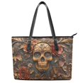 thumbnail image 1 of ZUXONGSY Skull Rose Print Top Handle Bag for Women Waterproof Top Handle Satchel Portable Travel Purse with Handle for Dating Shopping, 1 of 6