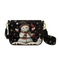 thumbnail image 1 of ZUXONGSY Snowflake Snowman Cardinal Print Shoulder Handbag for Women PU Leather Crossbody Bag Mini Satchel with Adjustable Wide Strap for Travel Shopping, 1 of 7