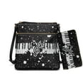 thumbnail image 1 of ZUXONGSY Splash Painting Piano Note Print Women's PU Leather Crossbody Hobo Bag & Matching Wallet Set, Large Multi-Pocket Shoulder Purse for Travel and Everyday Use, 1 of 5