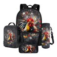 thumbnail image 1 of ZUXONGSY Splatter Paint Chicken Print 4 Pack Backpack Set for Kids Boys Girls 17 In Preschool Backpack with Lunch Box Pen Case Water Bottle Holder Large Capacity Toddler Kindergarten School Bookbag, 1 of 6