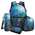thumbnail image 1 of ZUXONGSY Stained Glass Turtle Coral Fish Print School Backpack for Teens Girls Boys, 4-in-1 Kids Backpack Bookbag Set School Bags with Lunch Box Pencil Case and Water Bottle Holder, 1 of 6