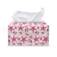 thumbnail image 1 of ZUXONGSY Starfish Shells Tissue Box Cover PU Leather Rectangular Tissue Box Holder with Snap Button Decorative Tissue Boxes Covers for Women Gifts for Women Friends, 1 of 7