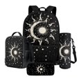 thumbnail image 1 of ZUXONGSY Sun Moon Stars Print 4PCS Backpack for Boys Girls Kids School Backpack Sets with Lunch Bag Pencil Case and Water Bottle Holder for Teens Elementary Middle High School Students, 1 of 6