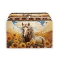 thumbnail image 1 of ZUXONGSY Sunflower Azetec Tribal Horse Toast Cover 2 Slice Kitchen Appliance Covers Wide Slot Quilted Two Slice Toaster Appliance Dust-Proof Cover Fingerprint Protection Home Decor, 1 of 7