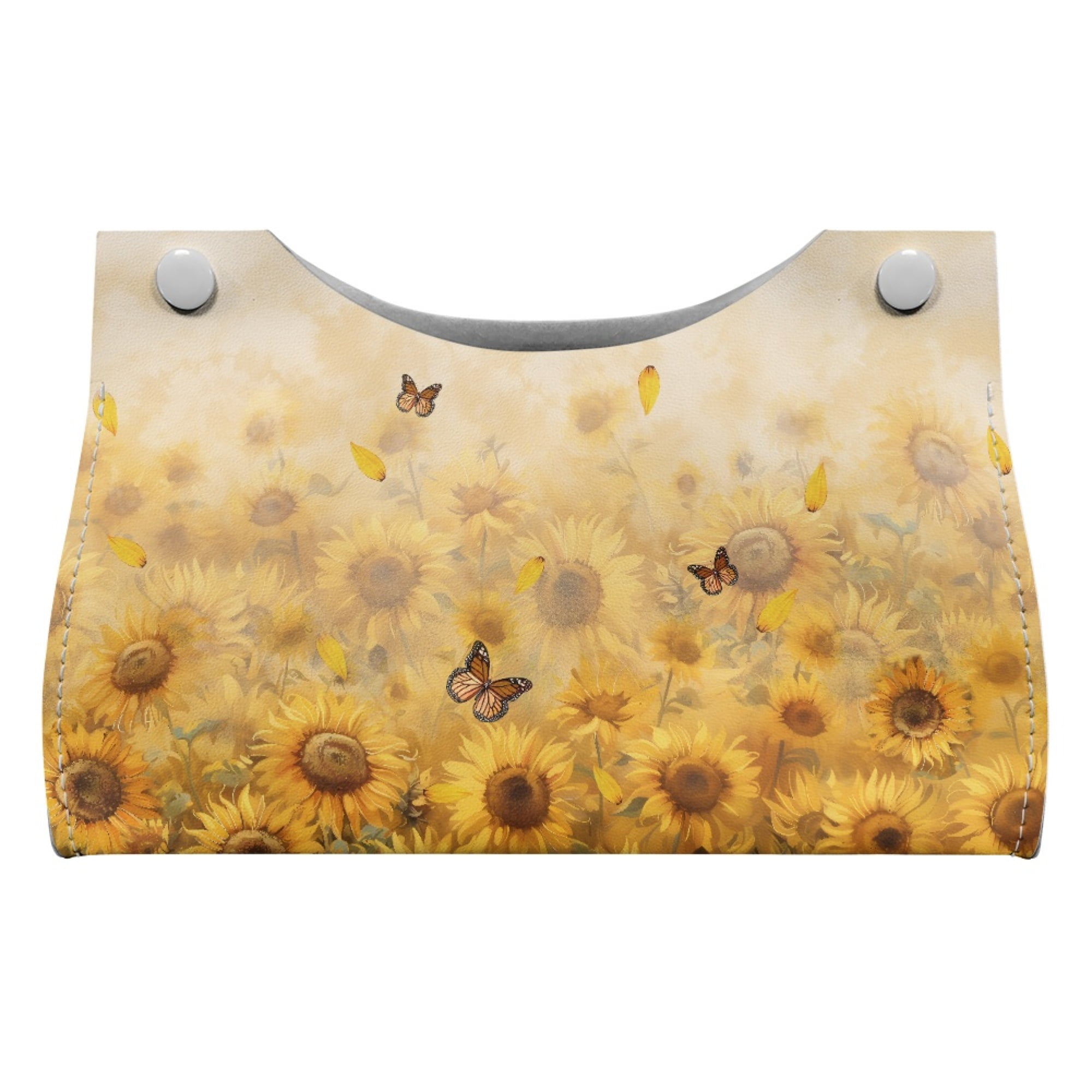ZUXONGSY Sunflower Butterfly Tissue Box Cover Elegant Office Desk